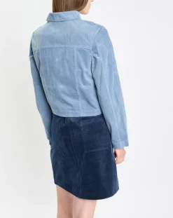 Marc O'Polo Vestes, Blousons|Veste courtes en Velours côtelé bleu ciel