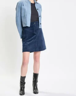 Marc O'Polo Vestes, Blousons|Veste courtes en Velours côtelé bleu ciel