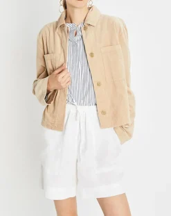 Marc O'Polo Vestes, Blousons|Veste courtes en Velours côtelé beige