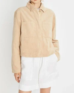 Marc O'Polo Vestes, Blousons|Veste courtes en Velours côtelé beige