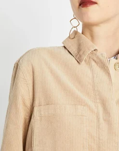 Marc O'Polo Vestes, Blousons|Veste courtes en Velours côtelé beige