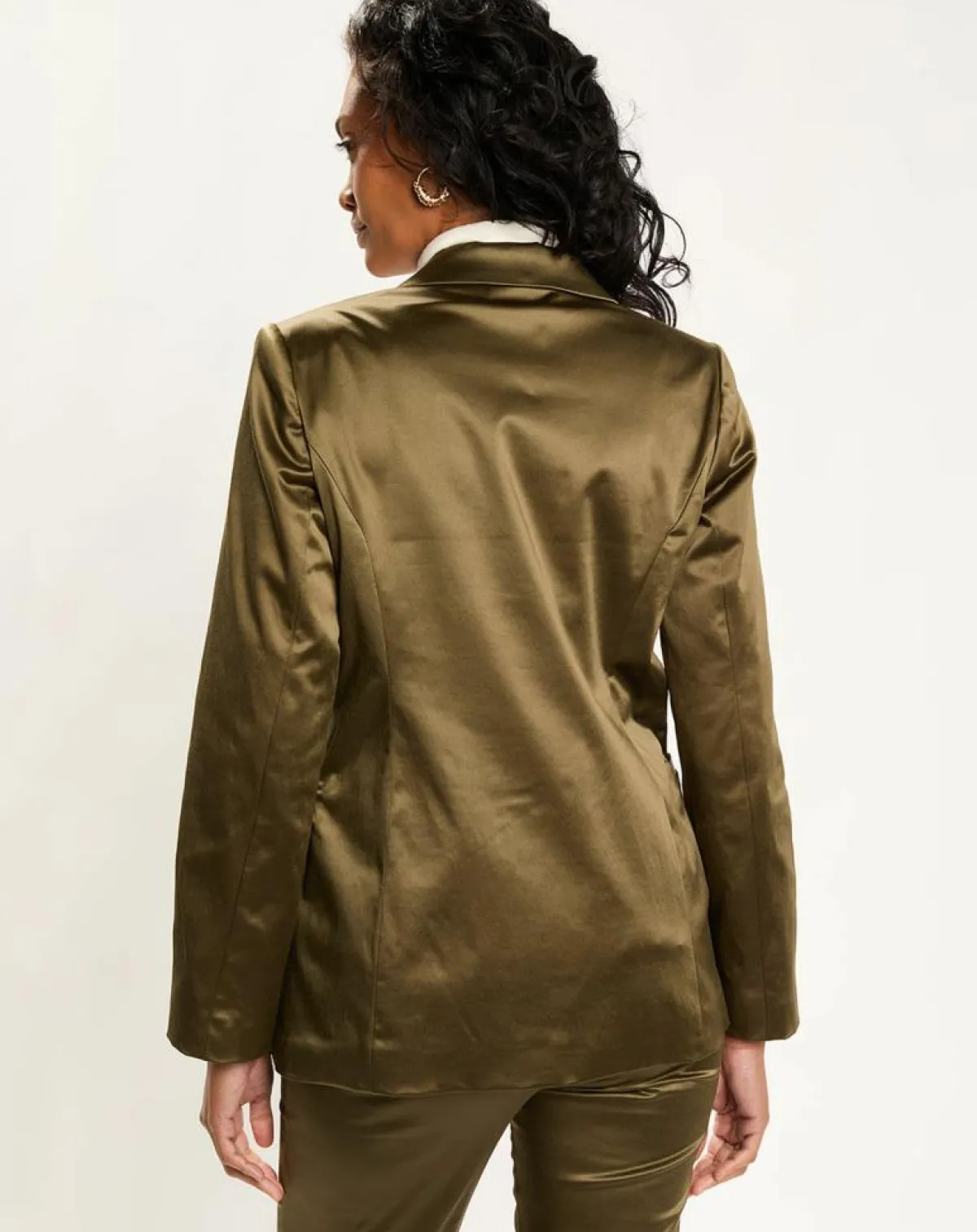 Lauren Vidal Vestes, Blousons|Veste de costume en Satin Moon bronze