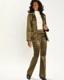 Lauren Vidal Vestes, Blousons|Veste de costume en Satin Moon bronze