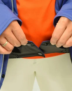 Duvillard Manteaux|Veste de Ski Aneto col fausse fourrure cobalt