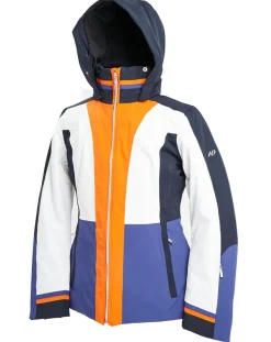 Duvillard Manteaux|Veste de Ski Croche blanc/bleu/orange