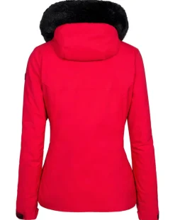 Degré 7 Manteaux|Veste de ski Geod fausse fourrure rouge