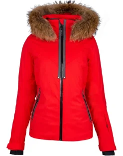 Degré 7 Manteaux|Veste de ski Geod fausse fourrure rouge