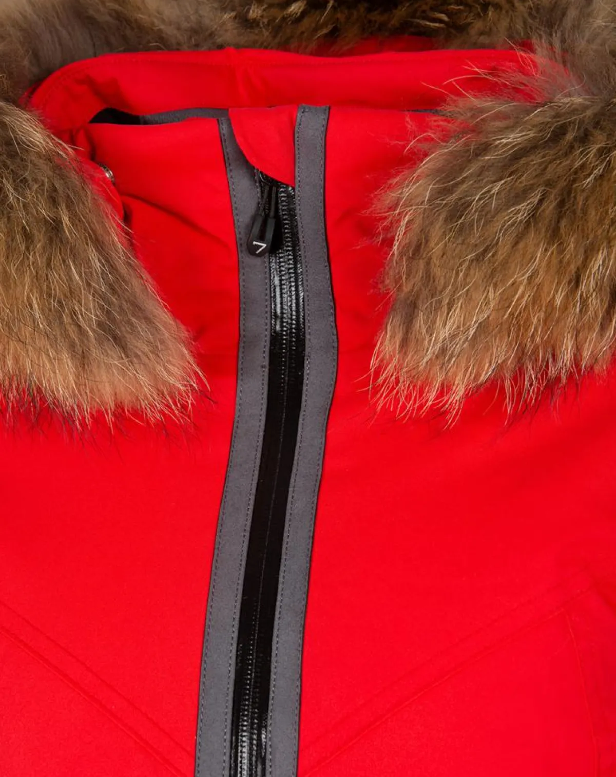 Degré 7 Manteaux|Veste de ski Geod fausse fourrure rouge