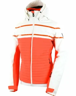 Degré 7 Manteaux|Veste de Ski Loriaz blanc/orange