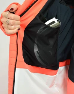 Degré 7 Manteaux|Veste de Ski Loriaz blanc/orange