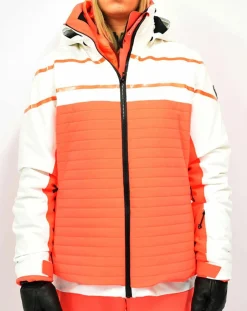Degré 7 Manteaux|Veste de Ski Loriaz blanc/orange