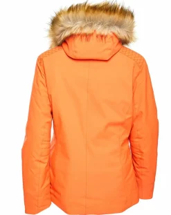 Duvillard Manteaux|Veste de ski Triolet fausse fourrure orange