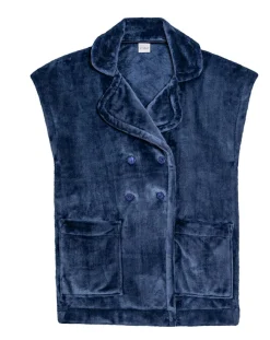 Le Chat Vestes, Blousons|Veste d'intérieur en peluche flanelle Essentiel prusse