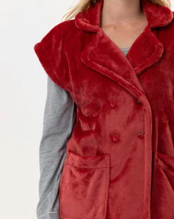 Le Chat Vestes, Blousons|Veste d'intérieur en peluche flanelle Essentiel tomette