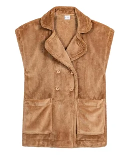 Le Chat Vestes, Blousons|Veste d'intérieur en peluche flanelle Essentiel dorée