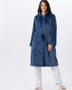 Le Chat Vestes, Blousons|Veste d'intérieur en peluche flanelle Essentiel prusse