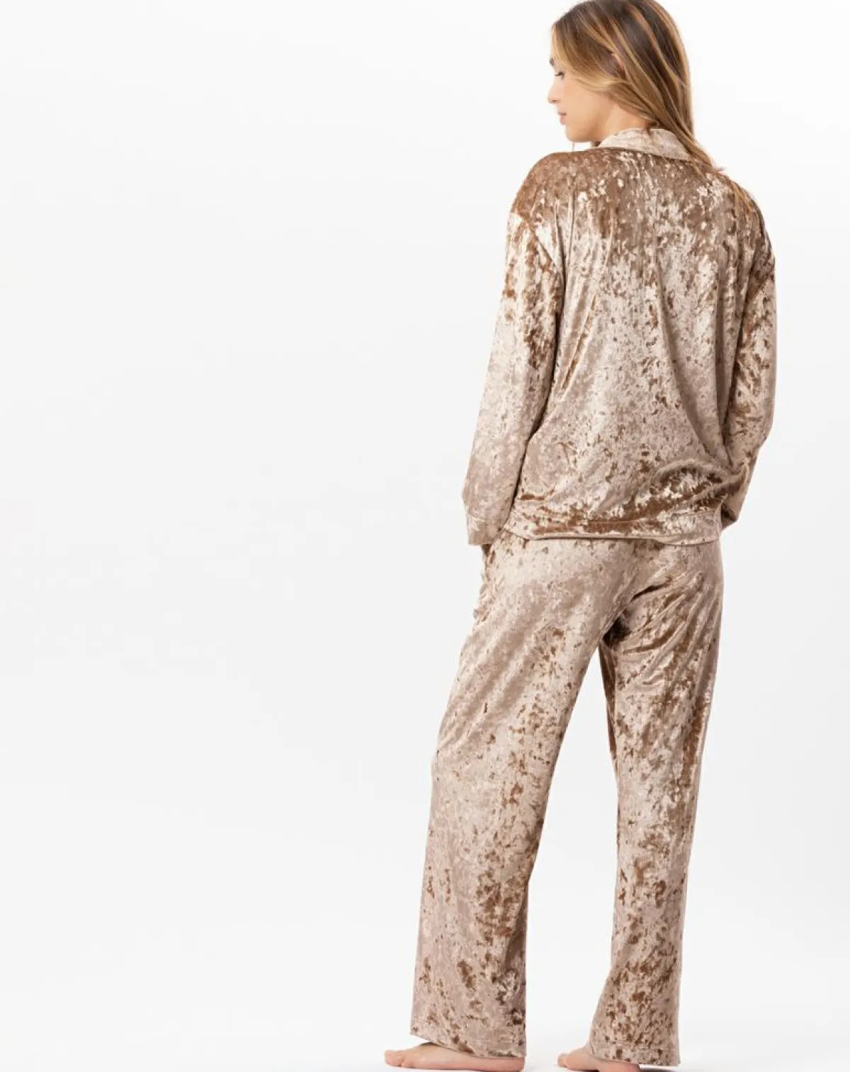 Le Chat Vestes, Blousons|Veste d'intérieur en velours Platine dorée