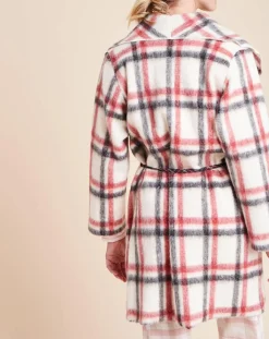 Le Chat Vestes, Blousons|Veste d'intérieur Essentiel à carreaux écru/rouge/noir