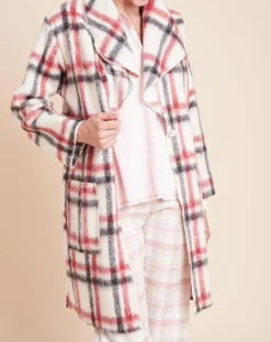 Le Chat Vestes, Blousons|Veste d'intérieur Essentiel à carreaux écru/rouge/noir