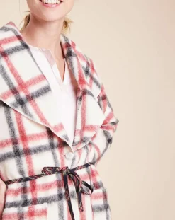 Le Chat Vestes, Blousons|Veste d'intérieur Essentiel à carreaux écru/rouge/noir