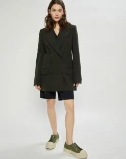Nina ricci Vestes, Blousons|Veste Double Breasted kaki foncé