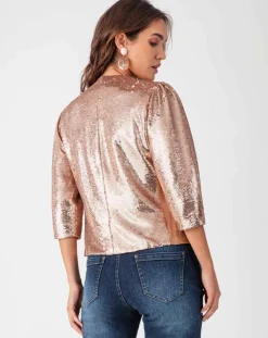 Bleu Blanc Rouge Vestes, Blousons|Veste Elsie beige/doré