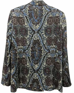 See u Soon Vestes, Blousons|Veste Emma satinée imprimée bordeaux/bleu