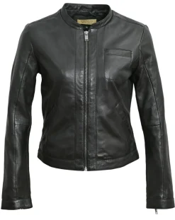 Chyston Vestes, Blousons|Veste en Cuir Aiden noire