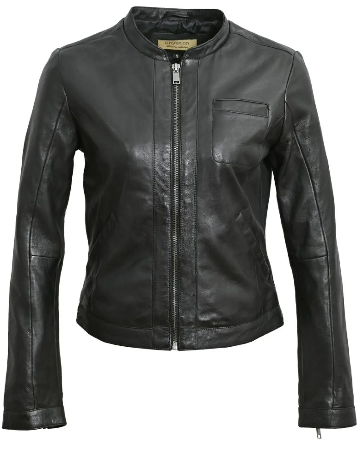 Chyston Vestes, Blousons|Veste en Cuir Aiden noire