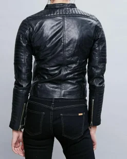 Chyston Vestes, Blousons|Veste en Cuir Alessia noire