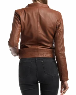 Chyston Vestes, Blousons|Veste en Cuir Alison cognac