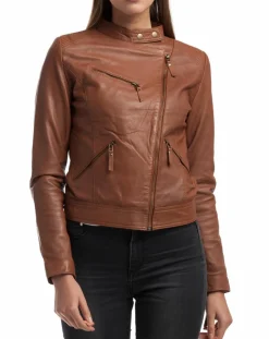 Chyston Vestes, Blousons|Veste en Cuir Alison cognac