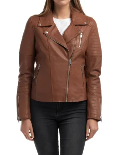 Chyston Vestes, Blousons|Veste en Cuir Althea cognac