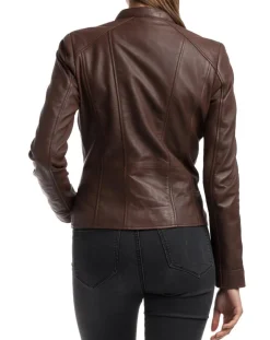 Chyston Vestes, Blousons|Veste en Cuir Angelina marron