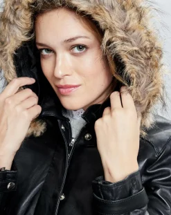 Chyston Vestes, Blousons|Veste en Cuir Annie noire