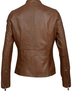Chyston Vestes, Blousons|Veste en Cuir Appoline cognac