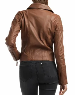 Chyston Vestes, Blousons|Veste en Cuir Barbara cognac