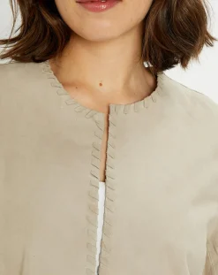 Lauren Vidal Vestes, Blousons|Veste en Cuir Birdy sable