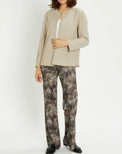 Lauren Vidal Vestes, Blousons|Veste en Cuir Birdy sable