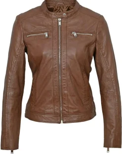 Chyston Vestes, Blousons|Veste en Cuir Calissy cognac