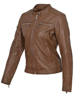 Chyston Vestes, Blousons|Veste en Cuir Calissy cognac
