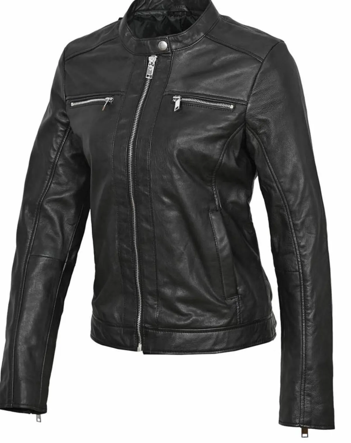 Chyston Vestes, Blousons|Veste en Cuir Calissy noire