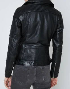 Blue Wellford Vestes, Blousons|Veste en Cuir Carmen noire