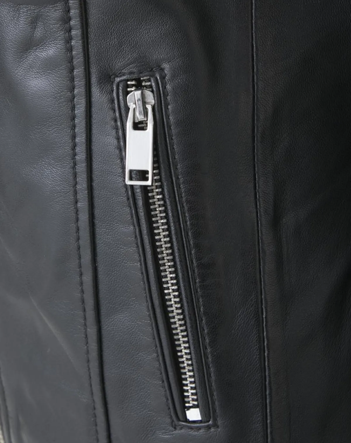 Blue Wellford Vestes, Blousons|Veste en Cuir Caterina noire