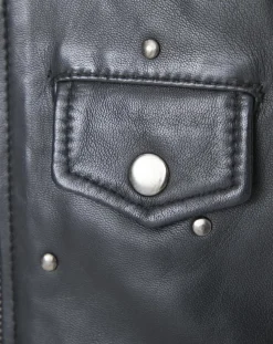 Blue Wellford Vestes, Blousons|Veste en Cuir Chana noire