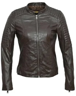 Chyston Vestes, Blousons|Veste en Cuir Cheyenne marron