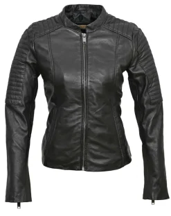 Chyston Vestes, Blousons|Veste en Cuir Cheyenne noire