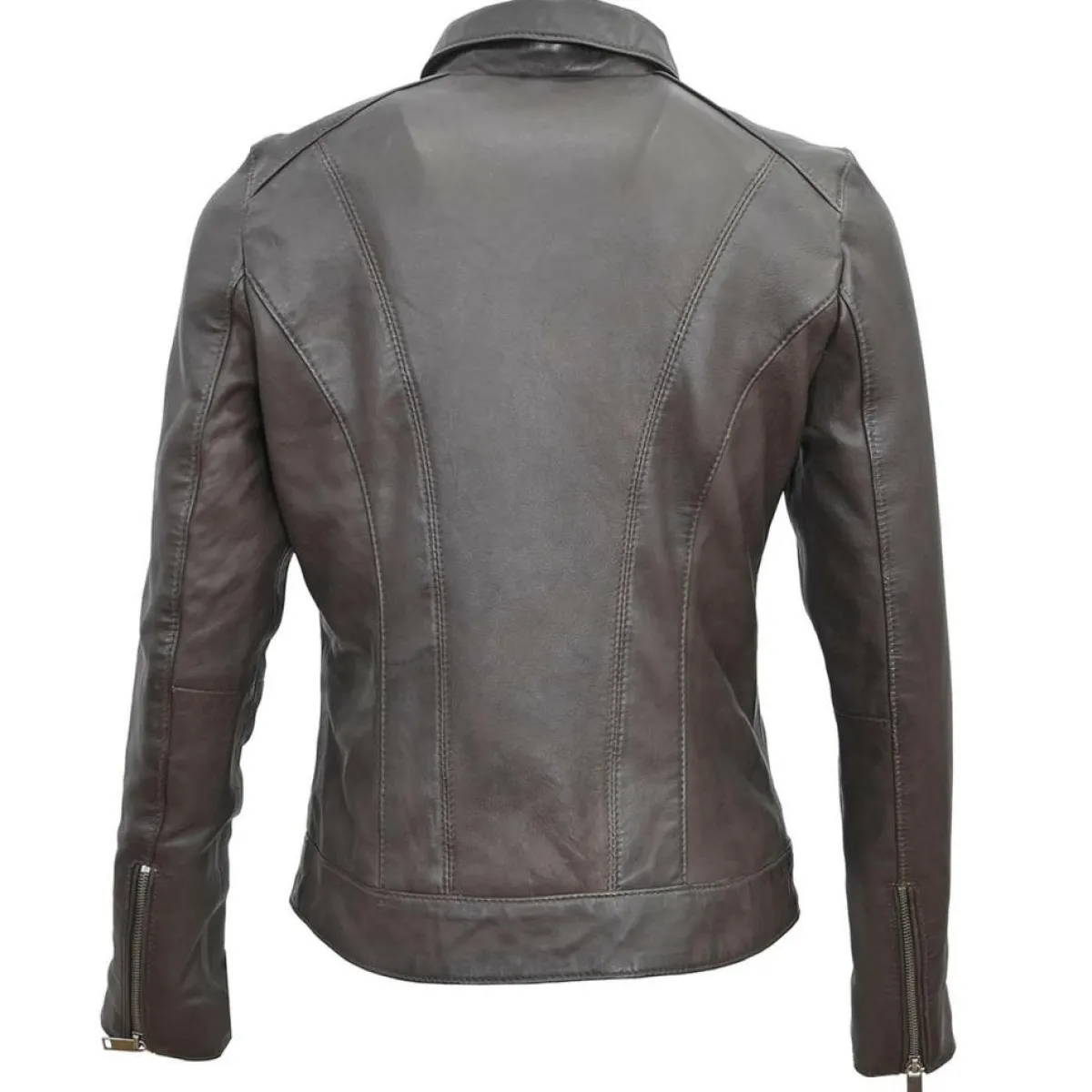 Blue Wellford Vestes, Blousons|Veste en Cuir Chloris marron