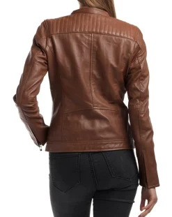 Chyston Vestes, Blousons|Veste en Cuir Cindy cognac