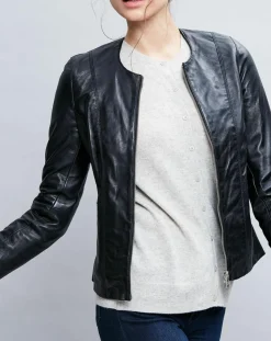 Chyston Vestes, Blousons|Veste en Cuir Céline noire